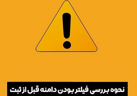 چگونگی بررسی کردن فیلتر بودن دامنه قبل از ثبت