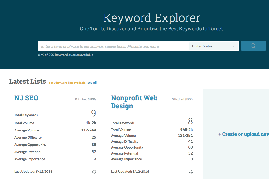 سایت keyword explorer