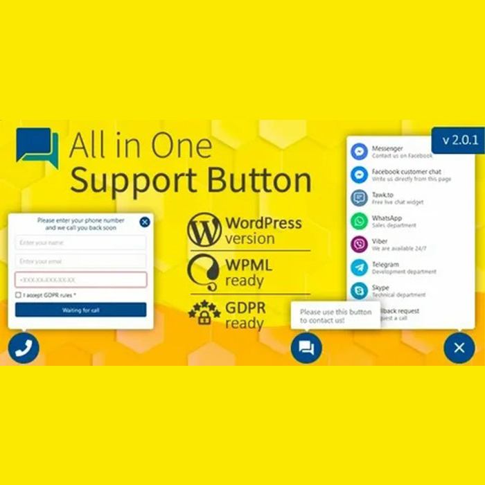 پلاگین All in One Support Button 