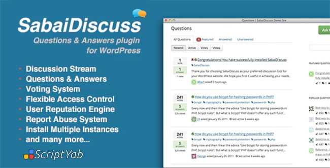 افزونه پرسش و پاسخ حرفه ای سابای دیسکاس