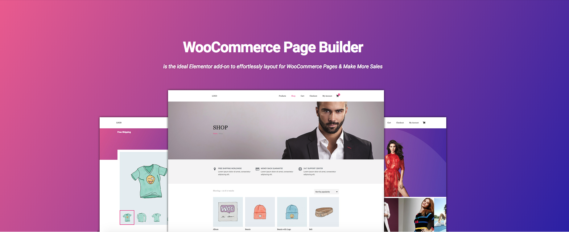  افزونه صفحه ساز ووکامرس المنتور WooCommerce Page Builder For Elementor